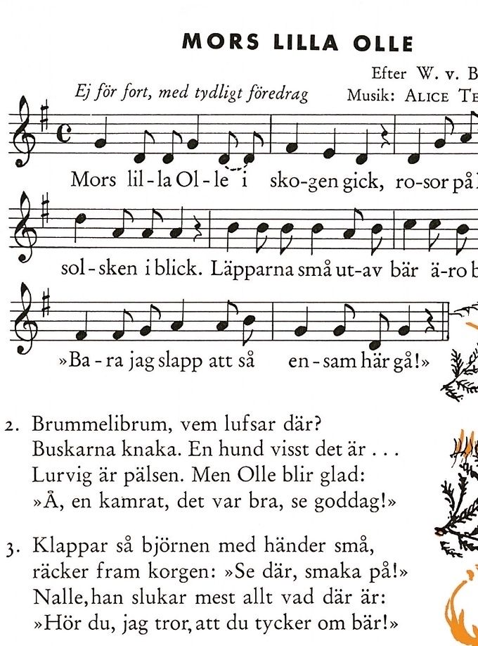 Bilden ovan är ur sångboken 